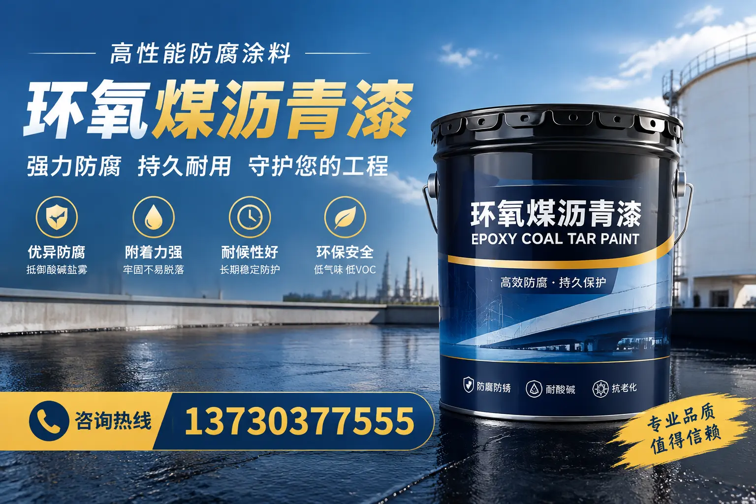 环氧煤沥青漆的耐久性分析，适合拉萨的使用场景